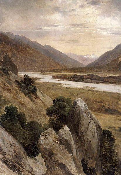 Alexandre Calame Mountainous Riverscape china oil painting image